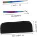 Buy 2 Sets of Colorful Stainless Steel Eyelash Tweezers - 13x1cm Perfect for Lengthening - International Shipping Available - Buy Online on SooperMarket.com