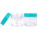 Beauticom 12 Piece 1 oz Acrylic Round Clear Jars with Flat Top Lids - Perfect for Creams Lotions Makeup & Herbs - SKY BLUE TEAL - Buy Online on SooperMarket.com