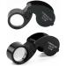Tovmekdjn 40 Times Double LED Lamp Folding Magnifying Glass is Suitable for Jade Jewelry Collection and Appreciation Reusable Silver - Buy Online on SooperMarket.com