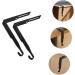 ABOOFAN 2pcs Metal Cabinet Hooks Heavy Duty Clothes Hanger Towel Hooks Metal Hook Wall Hanging Household 8.00X7.00X1.20CM Black - Buy Online on SooperMarket.com