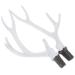 ABOOFAN 2 Pairs Christmas Flocked Antlers Hair Clips Headbands Handmade Diy Materials Headdress Diy Parts Diy Simulated Antlers Diy Deer Horn Hair Accessories White Artificial Flocking