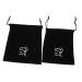 MUSISALY 2pcs Storage Bag Practical Storage Pouch Drawstring Closure Cover Toiletry Organizer Black Velvet