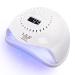 Led UV Nail Lamp 168W Quick-Drying Curing Lamp Nail Dryer UV Light for Gel Nails with 10s 30s 60s 99s Timer Home and Salon White