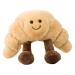 OUKEYI Croissant Plush 9" WeightedPlush Cute Smile Croissant Bread Pillow Stuffed Animals Funny Soft Food Plushies Toy for Gifts for Kids Birthday