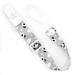 Cartoon Print Clip Chain Baby Teether Chain Nipple Leash Strap Teething Toy Holder Baby Clip Chain White-panda