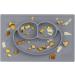 ezpz Happy Mat (Gray) - New Version | 100% Silicone Suction Plate for Toddlers | Divided Plate - Dishwasher Safe - Buy Online on SooperMarket.com