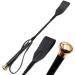 18" Real Riding Crop Gold Handle with Genuine Leather Bull Top | Premium Quality Crops | Equestrianism Horse Crop