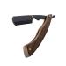 Didiseaon Wooden Razor Manual Shaver Portable Bracket Wood Stainless Steel Foldable Tool Holder Clip-on Razor Old Fashioned Clip-on Foldable Manual Eyebrow Trimming Razor