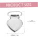 Premium Peach Heart Clips - 30 Pack Metal Pacifier Clips for Newborns | Stainless Steel Comforting Accessories 3.5x2.8cm - Buy Online on SooperMarket.com