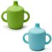 Silikong 8 Oz Silicone No Spill Sippy Cups For Toddlers and Babies | Dishwasher and Microwave Safe | 2 Pack (Green/Blue) Green Blue 2