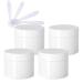 Zeoabsy 4 pieces 30ml thick shine white round plastic crucible Tantrum with screw cap ointment intake cosmetic socket empty box cosmetic cream can lottery lottery for lip balm cream + 4x spatula