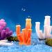 Movoja 2 Pieces Aquarium Decoration Corals - Fresh & Salt Water Coral Decor - 6 White Coral Pieces for Aquaristics - Buy Online on SooperMarket.com