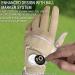 Finger Ten Men's Golf Gloves - All-Weather Leather with Ball Marker Left & Right Options | 1-Piece Khaki - Buy Online on SooperMarket.com