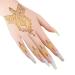 Xmasir 10 Sheets Gold Henna Tattoo Sticker - Temporary Metallic Glitter Tattoos for Women - Waterproof Indian Arabian Body Art Paint - Buy Online on SooperMarket.com