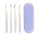 DIY eyelash appliances tool set eyelash tweezers for eyelash extensions with artificial eyelash scissors made of stainless steel eyelash cluster tweezers eyebrow pliers and violet