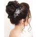 Vatocu Flower Bride Wedding Hair Comb Pearl Headpieces Silver Crystal Bridal Hair Accessories for Women and Girls - Buy Online on SooperMarket.com