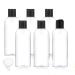 3.4 Oz Clear Empty Travel Bottles, 100ml TSA Plastic Travel Size Bottles with Disc Cap, Refillable Containers for Shampoo and Lotion, Set of 6