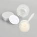 Zeoabsy 12 Pack 10ml Empty Matte Transparent Glass Cream Cans with Silver Lids - Ideal for Gels Creams & Ointments + 12 Spatulas | International Shipping Available - Buy Online on SooperMarket.com