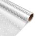 STOBOK Cellophane Wrap Roll White Dot Florist Paper Wrapper 15.7 inch x100 Ft Crystal Long Film Gift Wrappings Packing Paper for Flowers Craft Basket Bouquet Fruit Food