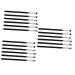 Baluue 18 Pcs Flat Eyebrow Brush Eyeliner Makeup Brush Travel Makeup Brush Eye Brush Artificial Fiber Black