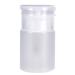 Nail Dispenser Bottle Cleaner Pump Empty Plastic Bottle for Nail Polish Remover Liquid 60 ml Transparent Bottle (White)