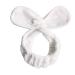 1PCS Sweet Lovely Twist Plush Bunny Rabbit Ear Headband Twist Hairband Hair Wrap Stretchable Makeup Headband Hair Accessories for Washing Face Applying Cover Make Up Shower (White)