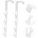 Baluue Towel Holder 2pcs Door Hook Wall Coat Hanger Christmas Wreath Metal Clothes Rack Hooks for Hats Door Hangers for Clothes Hanger 29.5X5CM White - Buy Online on SooperMarket.com