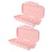 CHILDWEET 2pcs Anti-Collision Damage Chicken Food Trays Plastic Egg Cartons Pantry Egg Bins for re-usable Pink 30X11X6.5CM