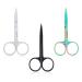 WLLHYF 3 Pack Small Eyebrow Facial Nose Hair Grooming Scissors Stainless Steel Mustache Eyelashes Trimmer Travel Scissors Kit Mini Curved Rounded Scissors for Eyebrow Cuticle Trimming Nasal Clippers