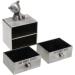 A Set of My First Tooth & Curl Trinket Boxes Tin Baby Keepsake Christening Boy Girl Gift - Antique Silver 4 - Buy Online on SooperMarket.com