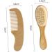 KOMBIUDA Baby Hair Brush Set - Soft Wooden Brush and Comb for Newborns and Infants - Perfect Baby Care Kit for Scalp Massage and Gifting - Buy Online on SooperMarket.com