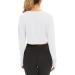 Mippo Long Sleeve Crop Top - Women's White Workout Athletic Gym Shirt - Buy Online on SooperMarket.com