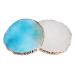 2 Pieces Resin Nail Art Palette  Nail Art Painting Gel Palette Gold Edge Nail Gel Color Makeup Display Board Nail Art Display Cosmetic Mixing Tools White and Blue