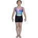 Aosva Girls Gymnastics Leotard Sparkle New Geometry Design | 9-10 Years (150CM) | Black Rainbow Set - Buy Online on SooperMarket.com