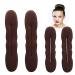 Styla Hair Magic Hair Bun Maker Sponge Hair Foam Twister Easy Perfect Bun Tool (2 Small 2 Large) Brown