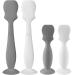 4 Pack Baby Diaper Cream Brush Diaper Cream Spatula Applicator Silicone Baby Butt Paste Spatula for Babies Newborn 2 x Large Size 2 x Small Size (2 x Gray 2 x White)