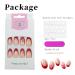 Shop Halloween Press on Nails - Medium Length Horror Bloody Fake Nails | Red French Tips Coffin Full Cover with Glue | 24Pcs for Halloween Party - Buy Online on SooperMarket.com