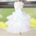 Delifur Dog White Wedding Dress Princess Fashion Skirt for Small Medium Dogs & Cats (L) - Buy Online on SooperMarket.com