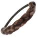 Wig Hair Rings Braided Faux Hair Ponytail Holders Hairpiece Hair Band Woman Elastic Rubber Bands Ponytail Wrap Hair Accessory For Girls(Brown) 1.3*10cm style2