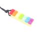 Baby Teether Necklace - Colorful Gum Massage Silicone Sensory Chew Pendant for Girls in Yellow - Buy Online on SooperMarket.com