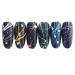 Huhebne 6-Piece Silk Artificial Nail Set - DIY Soaking Design with UV Lacquer Long Lifespan & Elasticity - Buy Online on SooperMarket.com