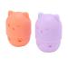 Makeup Sponge Holder Ventilating Cute Makeup Sponge Travel Bag Soft Sanitation for Makeup Accessories (Light Orange Purple)