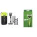 Gillette Labs wet razor men razor with cleaning element + travel etui for storage for on the go + 5 razor blades & body razor men wet razor + 1 razor blade with trimmer