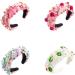 vreplrse Durable And Reliable Jeweled Wide Top Knot Headband For Long-lasting Beauty Polyester Rhinestone Pearl Knot Headbands Blue purple - Buy Online on SooperMarket.com