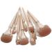 Evvmnaks 9 Pieces Gold Oval Makeup Brushes Set Trace Makeup Brushes Set Eyeshadow Brushes