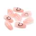 Brishow Pink Heart French Short Press-On Nails | 24 Ballerina Acrylic Artificial Nails for Women & Girls - Perfect for Every Occasion - Buy Online on SooperMarket.com