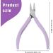 Cuticle Nipper Cutter Professional Cuticle Nippers Stainless Steel Cuticle Trimmer with Silicone Handle Sharp Cuticle Cutters Remover Nail Care Tool for Manicure & Pedicure (Purple) - Buy Online on SooperMarket.com