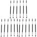 NOLITOY 18 Pcs Eyebrow Brush Mascara Brush Eye Powder Brush Lash Tools for Eyelash Extensions Eyelash Extension Tools Dual Ended Makeup Brush Angled Makeup Brush Portable Miss Applicator 16x1cmx3pcs Blackx3pcs