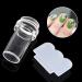 Clear Silicone Jelly Stamper & Scraper Kit - Nail Art Tools for Manicure | International Shipping Available - Buy Online on SooperMarket.com
