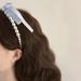 Limtula Pearls Bowknot Headbands for Woman Girl Ribbon Hairband for Skincare Makeup Delicate Hairband for Girl Taking Photo Blue - Buy Online on SooperMarket.com